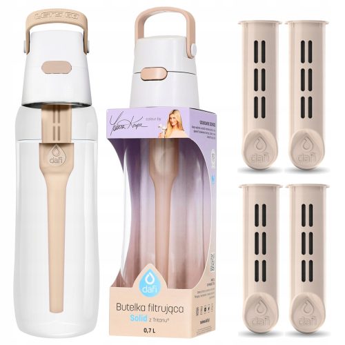  Dafi Solid filter bottle 0.7 l beige/brown + Dafi filter insert DAFI bottle filter 3 pcs.