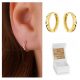  Gold earrings HOOPS WITH DIAMONDS pr. 585