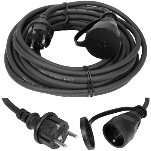 Yato single extension cable 10 m, 1 pc. sockets, black