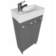 Bathroom cabinet with washbasin Paplinskimoebel Graphite 40x82 cm