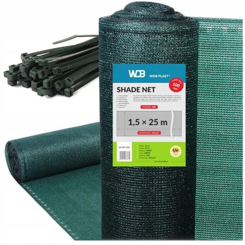 MASKING SHADING NET 90% GREEN 1.5x25 140