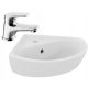 Oval wall-mounted washbasin Ideal Standard SEVAFRESH E407001 + TOP range chrome pedestal washbasin mixer