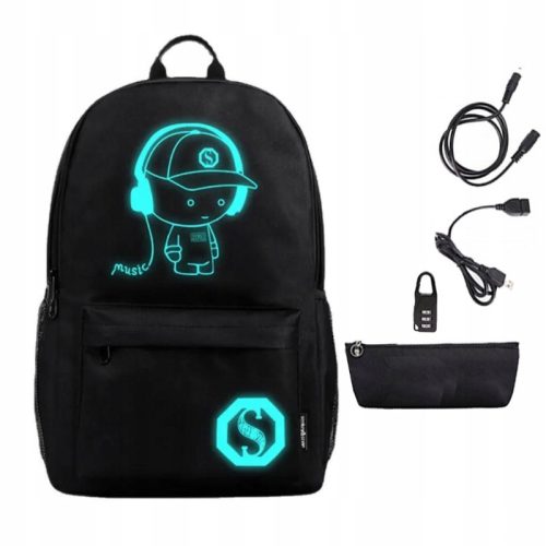  YOUTH SCHOOL BACKPACK, LUMINOUS, REFLECTIVE, USB