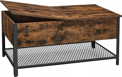  Songmics Vasagle rectangular coffee table 100 x 55 x 47 cm in brown tones