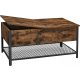  Songmics Vasagle rectangular coffee table 100 x 55 x 47 cm in brown tones
