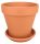  Degrea flowerpot 24.9 cm x 24.9 x 22.8 cm diameter 25 cm natural ceramic, terracotta + Degrea flowerpot stand 23 cm ceramic