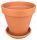  Degrea flowerpot 27 cm x 27 x 24.5 cm diameter 27 cm natural ceramic, terracotta + Degrea flowerpot stand 23 cm ceramic