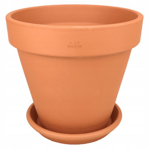  Degrea flowerpot 29.3 cm x 29.3 x 26.4 cm diameter 29 cm natural ceramic, terracotta + Degrea flowerpot stand 23 cm ceramic