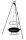  Grill tripod hanging grate round 60cm garden