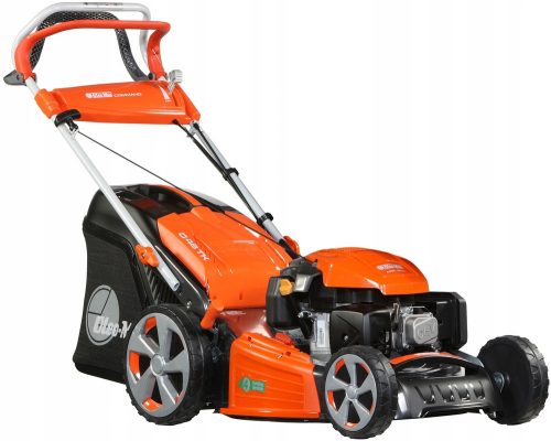  Oleo-Mac petrol lawn mower with basket, 166 cm³ capacity. Basket 70 l 46 cm