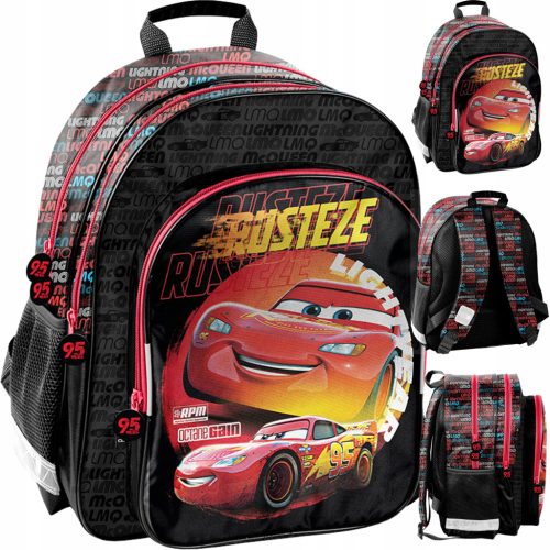 Zigzag School Backpack for Boys with Cars Theme - Durable and Reflective
