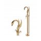 Old Retro Gold Bathtub Faucet + Sink Set