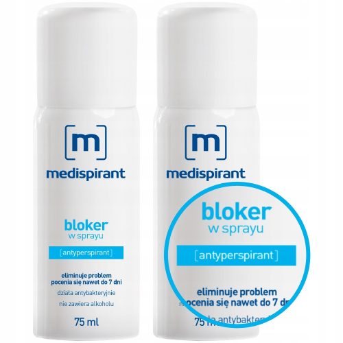Medispirant Spray Antiperspirant Duo Pack | Long-Lasting Sweat Blocker, 2 x 75 ml
