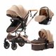  ADJUSTABLE HANDLE, MULTIFUNCTIONAL STROLLER 3-in-1 SEAT FREE SET