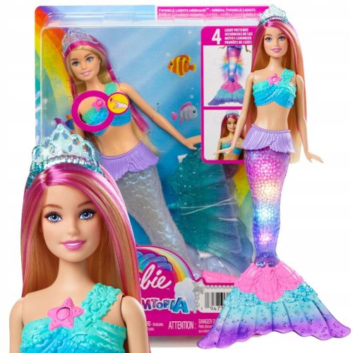  Barbie Malibu Mermaid Doll Sparkling Lights HDJ36