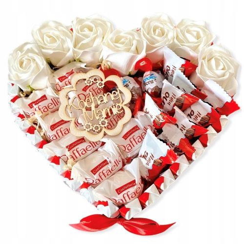  Cake with Kinder and soap roses Sweet Gift