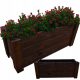  Flowerpot DAISY 80 cm x 30 x 34 cm, wood tones in brown and beige