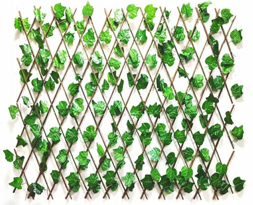 EXPANDABLE FENCE, HEDGE WALL MADE OF ARTIFICIAL LEAVES