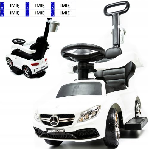  Nelik Mercedes AMG ride-on car with handle, white