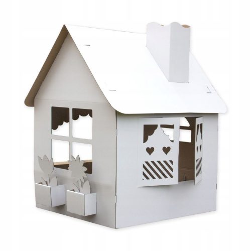  A foldable cardboard house for children to paint