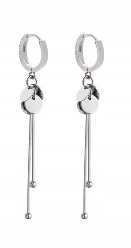  Silver earrings s 925 elegant long hoops