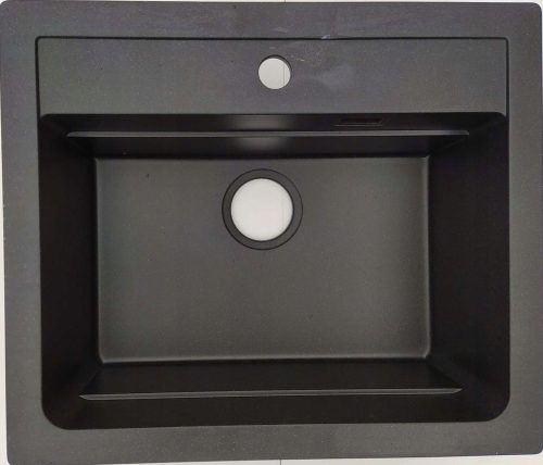 KIRA 30 single-bowl sink, black granite