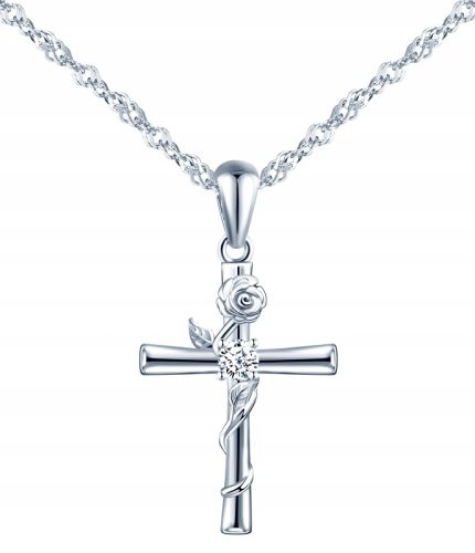  SILVER CROSS NECKLACE CROSS CHAIN COMMUNION