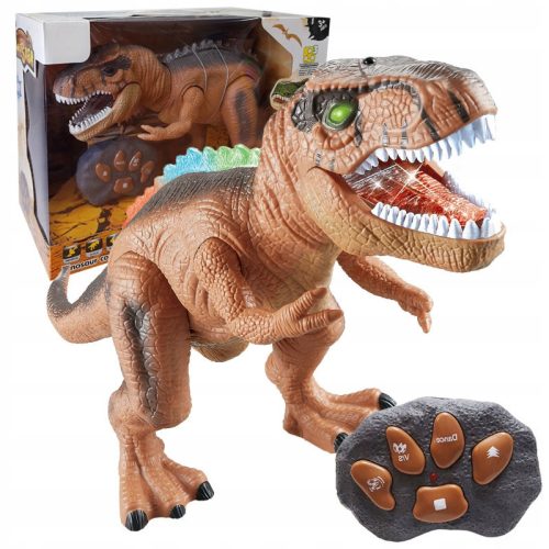  The mega dinosaur T-Rex runs roaring and lights up with the remote control