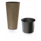  Prosperplast flowerpot, 30 cm x 30 x 57 cm, diameter 30 cm, plastic in brown and beige tones