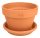  Degrea flowerpot 17 cm x 17 x 12.1 cm diameter 17 cm ceramic natural, terracotta + Degrea flowerpot stand 16.9 cm ceramic