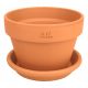  Degrea flowerpot 17 cm x 17 x 12.1 cm diameter 17 cm ceramic natural, terracotta + Degrea flowerpot stand 16.9 cm ceramic