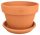  Degrea flowerpot 21.9 cm x 21.9 x 15.2 cm diameter 21 cm natural ceramic, terracotta + Degrea pot stand 21 cm ceramic