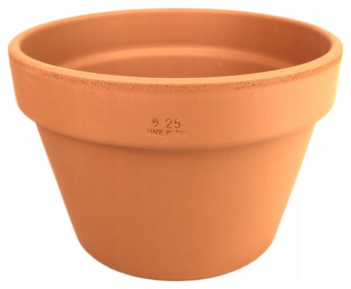 Degrea flowerpot 25.3 cm x 25.3 x 16.8 cm diameter 25 cm natural ceramic, terracotta