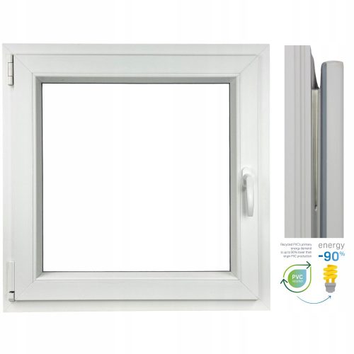 PVC WINDOW 1000 x 1000 RU/L WHITE WITH MICRO VENTILATION