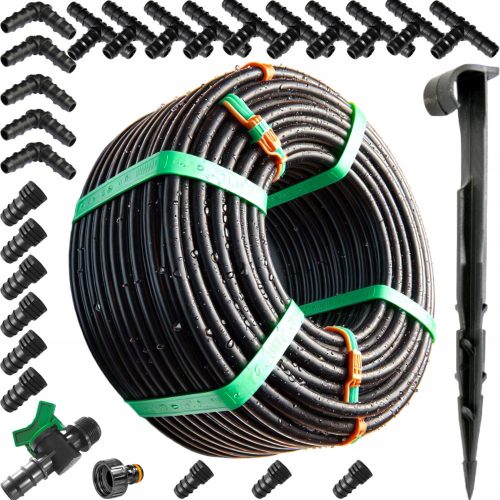 SET OF 47 ELEMENTS Drip line with COMPENSATIVE IRRIGATION 100M SET1 + 20