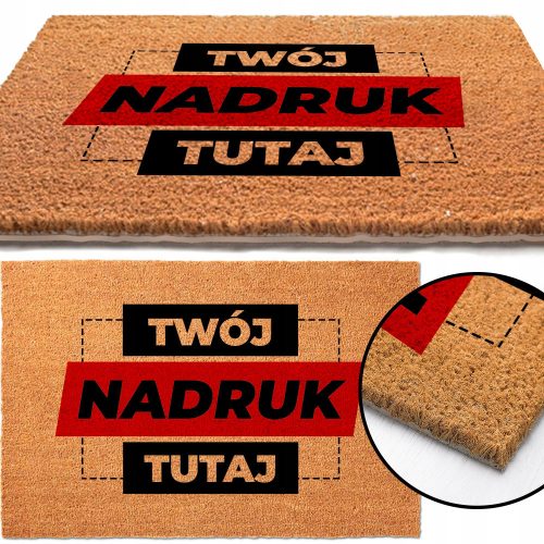 Entrance and doormats for the house Ready-made rubber doormat, coconut, 60 x 40 cm