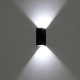 Garden wall lamps, outdoor Kwazar Luminaire garden wall light, black, integrated 6 W LED source