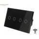 Single four-way switch MT-2G1-WIFI+MT-2G1-WIFI-157-B black