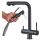 Ari Venom floor-standing kitchen faucet, black, silver