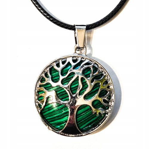  BEAUTIFUL MALACHITE NECKLACE STONE TREE OF LIFE