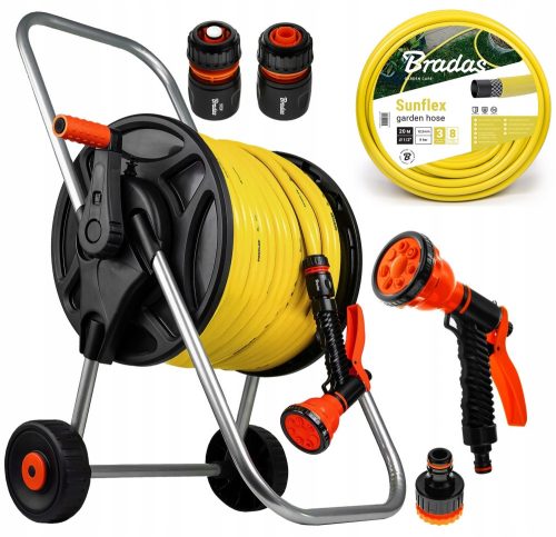  GARDEN HOSE ON CART, DRUM, REIPLER 1/2 - 50m