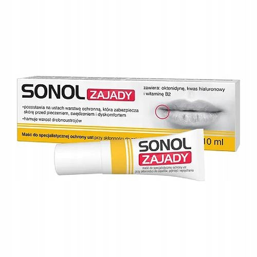  SONOL ZAJADA Lip problem ointment, 10ml with vitamin B12 Verco, cracked lips