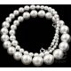  White Pearls Crystal Pearl Necklace Silver