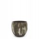  Edelman flowerpot 17 cm x 17 x 16 cm, ceramic in brown and beige tones, green tones