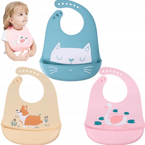  Simed Silicone Bibs Multi-Coloured 3 pcs.