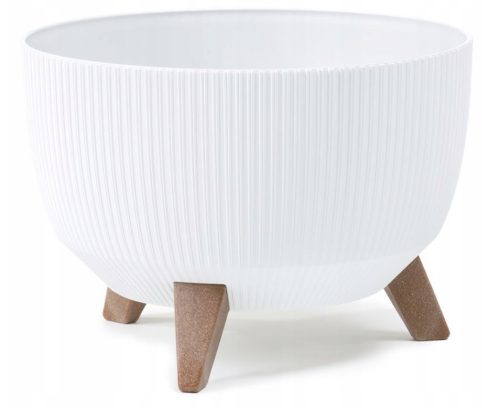  Lamela flowerpot 29 cm x 29 x 23 cm, white plastic