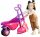 Pink garden wheelbarrow 74 cm, shovel, rake and sand