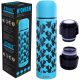  N'oveen Thermos flask for drinks, THERMO MUG, TOURIST BOTTLE, PATTERN, 0.5 l, shades of blue