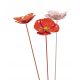 PUPPY decorative metal flower POPPY for the garden, 95 CM