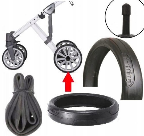  Tube + tire for the Anex Sport stroller, large rear profile